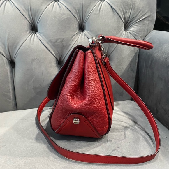 Coach DRIFTER TOP HANDLE IN EXOTIC MIXED LEATHERS RED - Picture 6 of 16